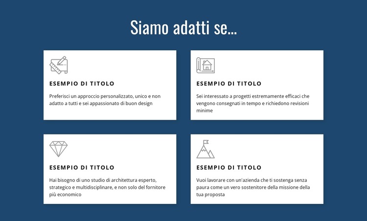 Offriamo molteplici servizi Modello di sito Web