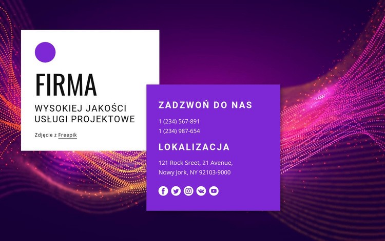 Kontakt z niesamowitym zespołem projektowym Kreator witryn internetowych HTML