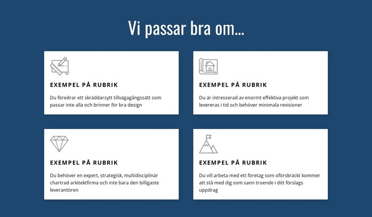 Vi erbjuder flera tjänster CSS -mall