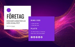 Kontakt Med Fantastiskt Designteam - Enkel Webbplatsmall