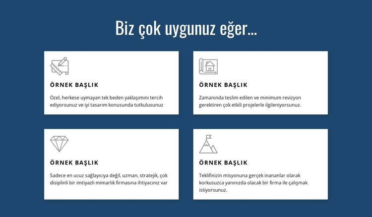 Birden fazla hizmet sunuyoruz Web Sitesi Mockup'ı