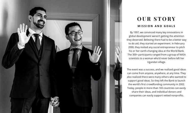 Successful businessmen One Page Template