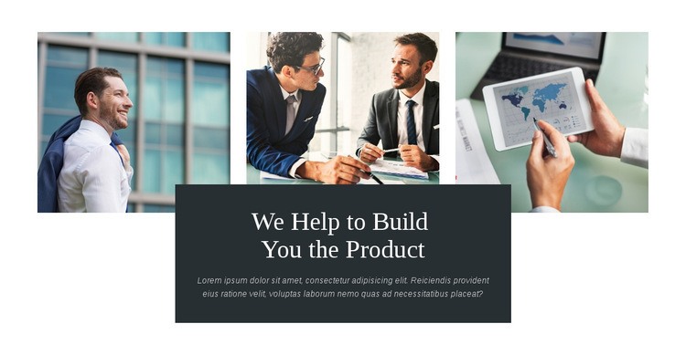 Bygg din produkt Html webbplatsbyggare