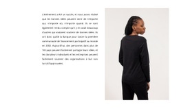Texte Et Femme En Noir - Modèle D'Une Page
