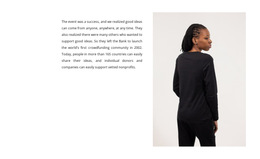 Text And Woman In Black HTML5 Template