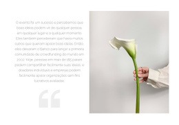 Citação E Linda Flor - Design Simples