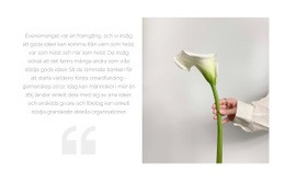 Citat Och Vacker Blomma Responsiv CSS-Mall