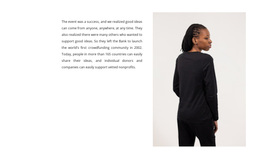 Text And Woman In Black Template