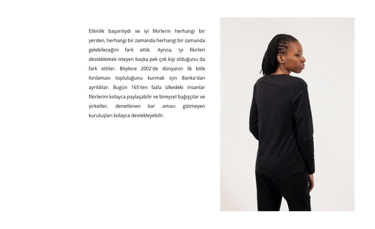 Metin ve siyah kadın Web Sitesi Mockup'ı