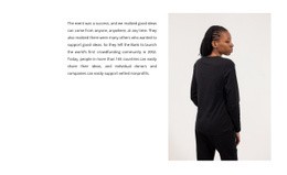 Text And Woman In Black Web Page Design