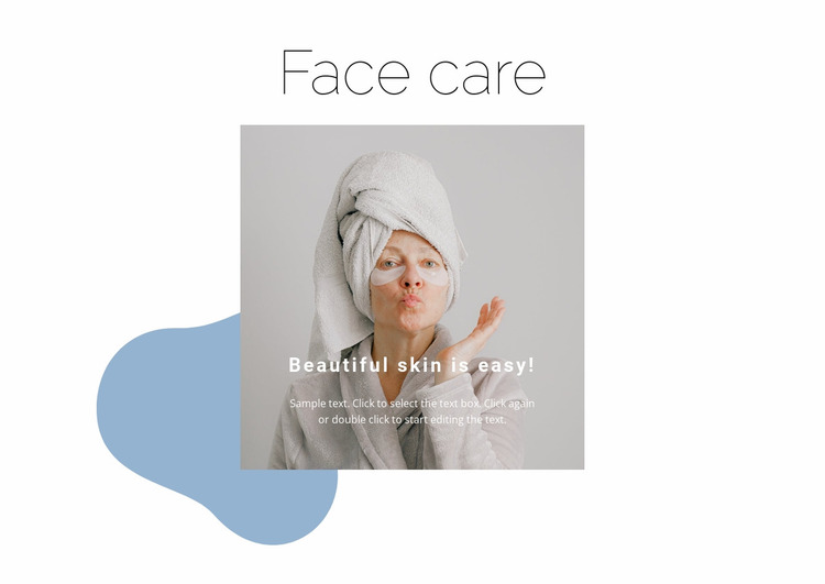 Beautiful skin is easy Website Mockup