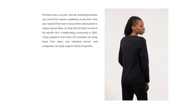 Text And Woman In Black Set Up