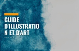 Maquette De Site Web Exclusive Pour Guide D'Illustration Et D'Art