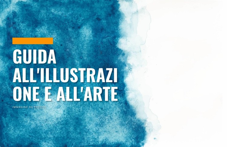 Guida all'illustrazione e all'arte Mockup del sito web