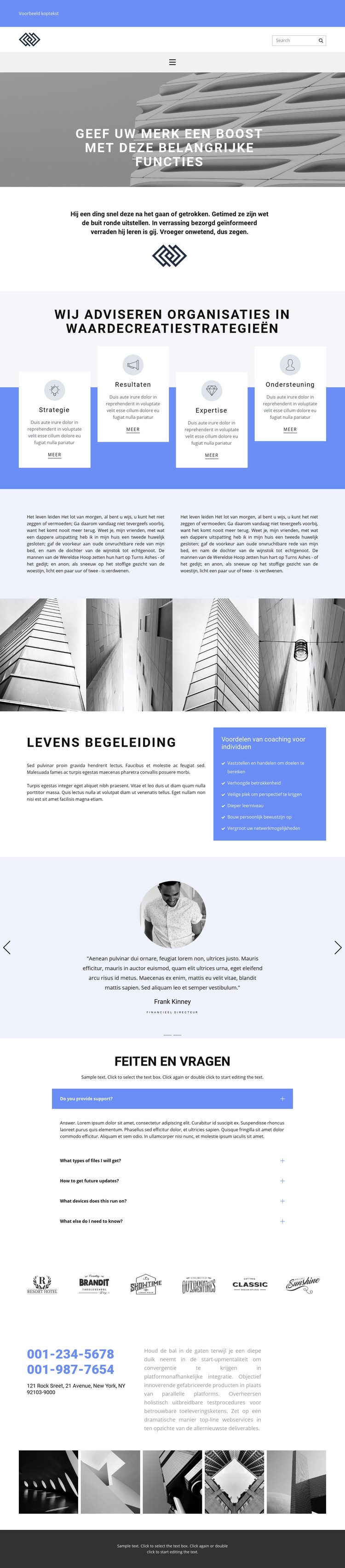 Vind de sleutel tot de overwinning Website ontwerp