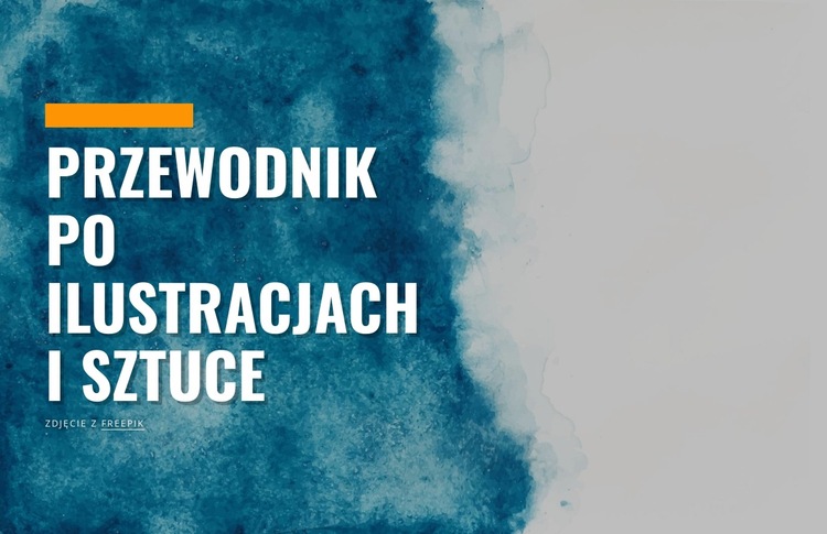 Przewodnik po ilustracjach i sztukach Szablon witryny sieci Web