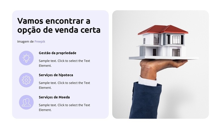 Serviços de Moeda Landing Page