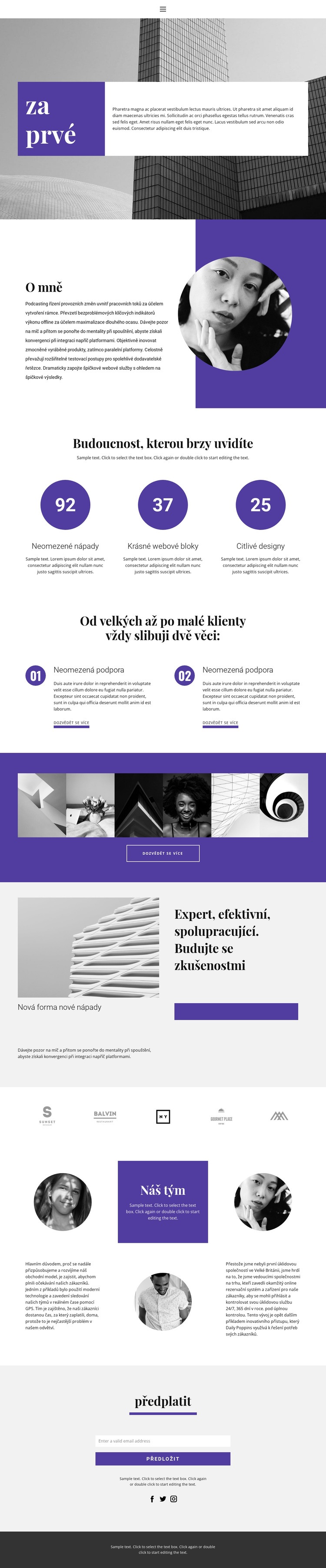 Nové kreativní studio Šablona CSS