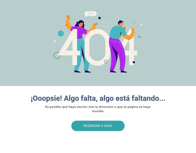 Falta esta página Plantillas de creación de sitios web