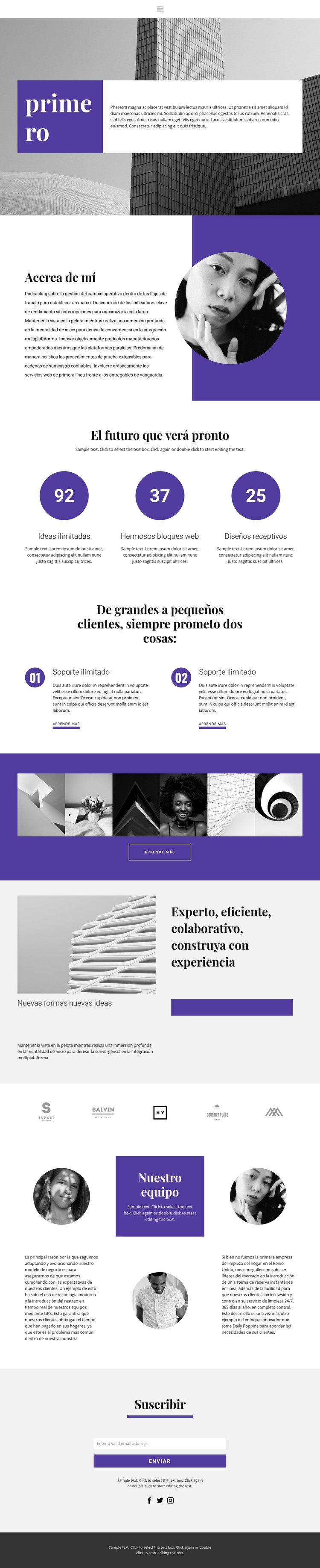 Nuevo estudio creativo Plantilla CSS