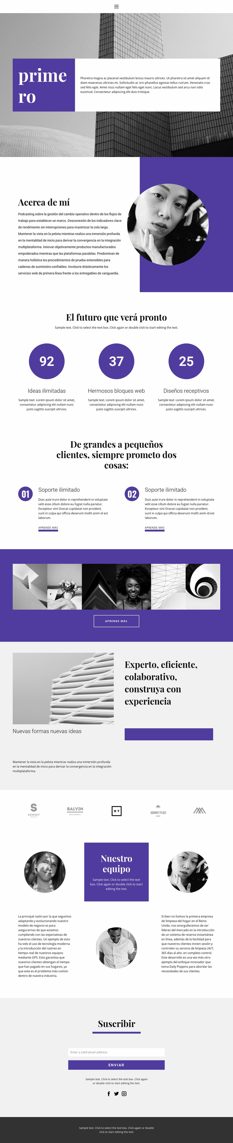 Nuevo estudio creativo Plantilla Joomla