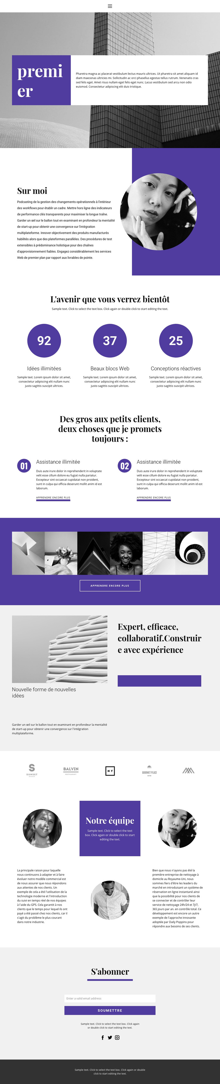 Nouveau studio de création Thème WordPress