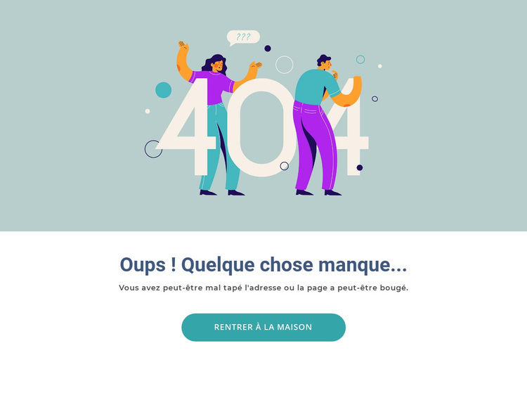 Cette page est manquante Thème WordPress