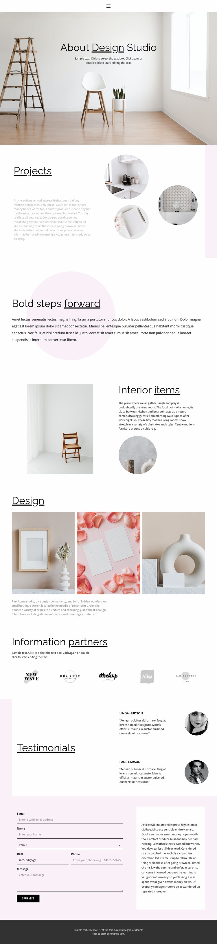 Interesting interior solutions Homepage Design