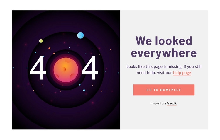 404 page example Homepage Design