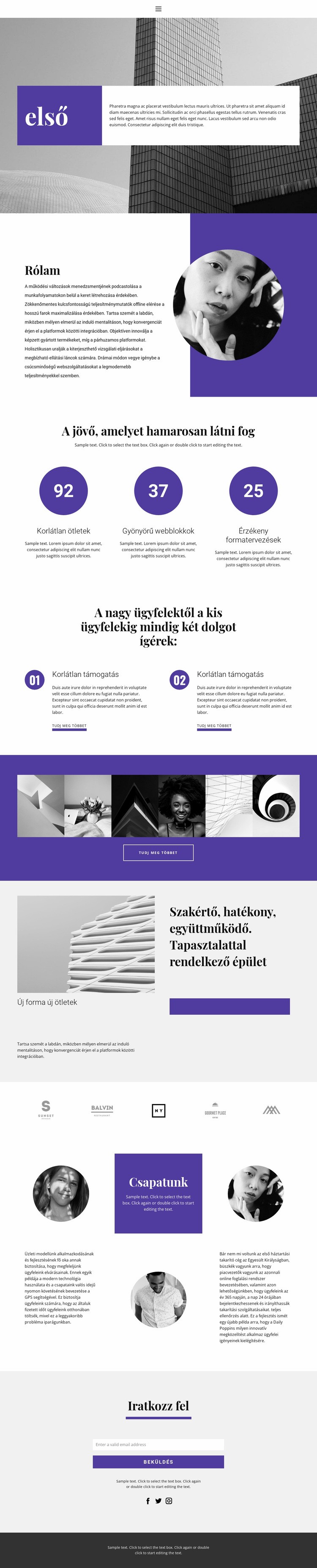 Új kreatív stúdió HTML Sablon