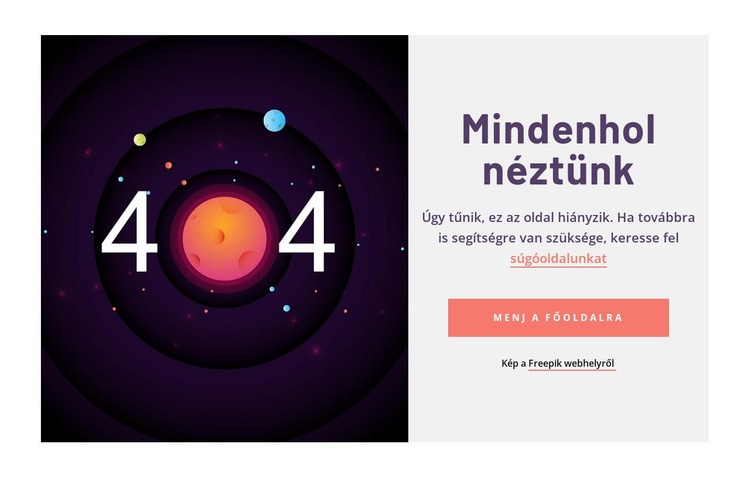 404 oldalas példa WordPress Téma