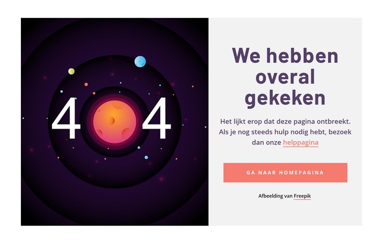 404 pagina voorbeeld CSS-sjabloon