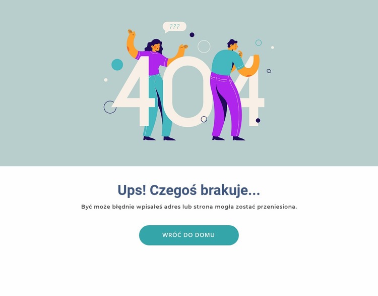 Brak tej strony Szablon HTML5