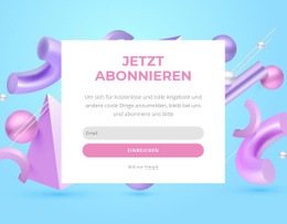 Jetzt Formular Abonnieren – Anpassbare Professionelle HTML5-Vorlage