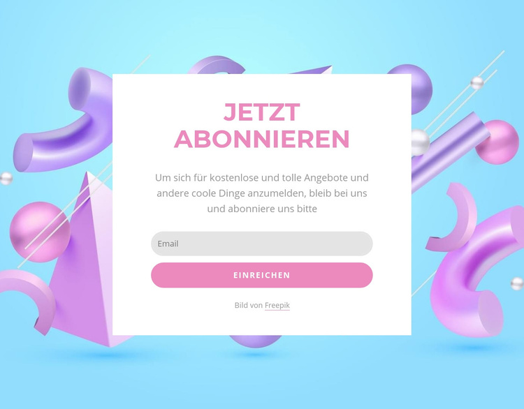 Jetzt Formular abonnieren WordPress-Theme