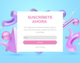 HTML De Arranque Para Suscríbete Ahora Formulario