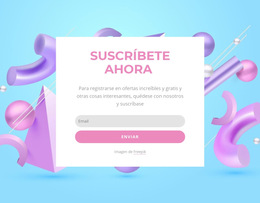 Suscríbete Ahora Formulario - Descarga Gratuita De Plantilla De Sitio Web