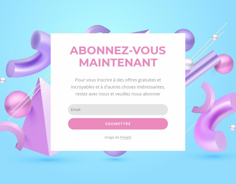 Formulaire d'inscription maintenant Modèles de constructeur de sites Web