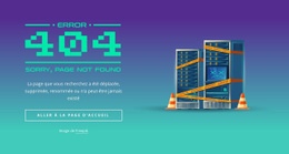 Bloc 404 Non Trouvé - Modèle D'Une Page