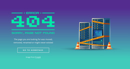 404 Not Found Block - HTML5 Template