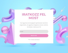 Feliratkozás Most Űrlap Sablon HTML CSS Reszponzív