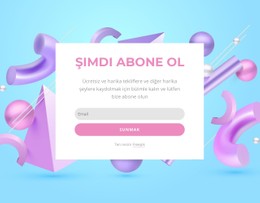 Şimdi Formu Abone Ol Şablon HTML CSS Duyarlı