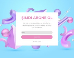 Şimdi Formu Abone Ol - Psd Web Sitesi Modeli