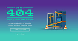 404 Not Found Block Web Themes