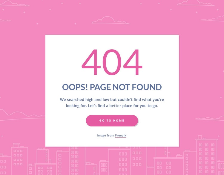 Zpráva o 404 stránkách ve skupině Html Website Builder