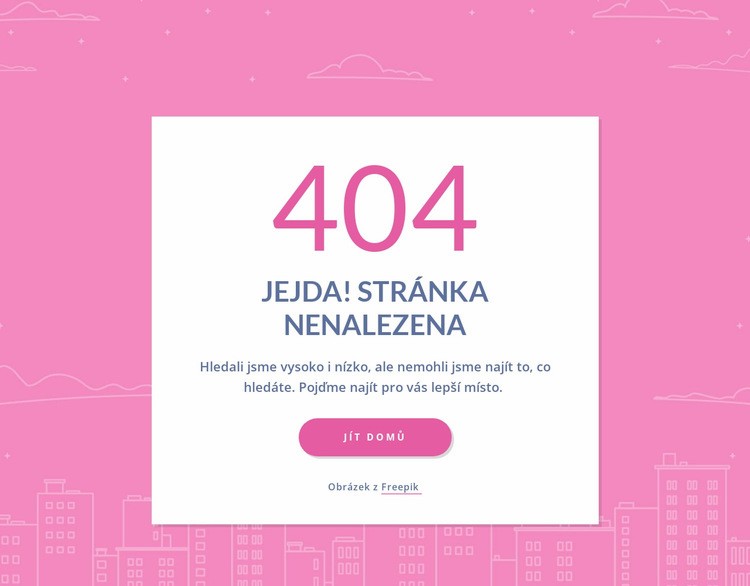 Zpráva o 404 stránkách ve skupině Šablona CSS