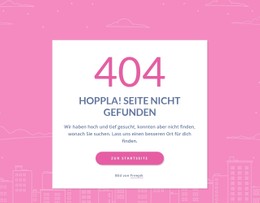 404-Seitennachricht In Gruppe Einzelseiten-Website