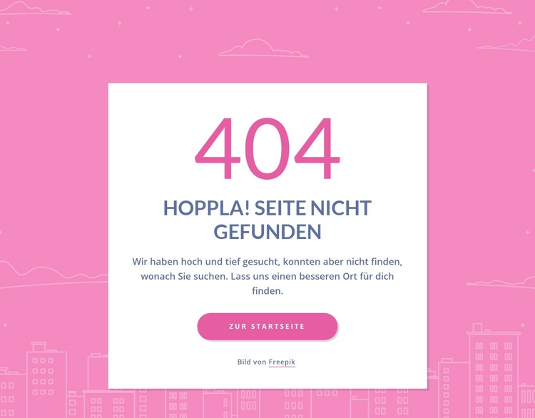 404-Seitennachricht in Gruppe CSS-Vorlage