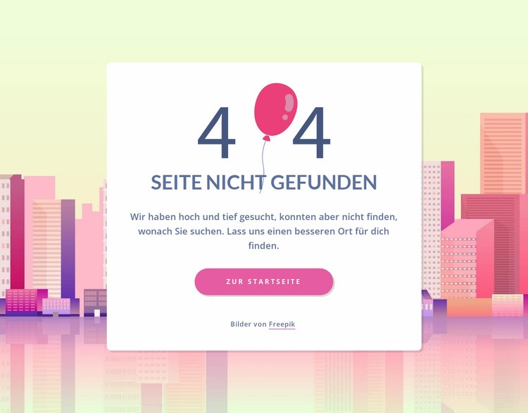 404 Seitenvorlage Eine Seitenvorlage