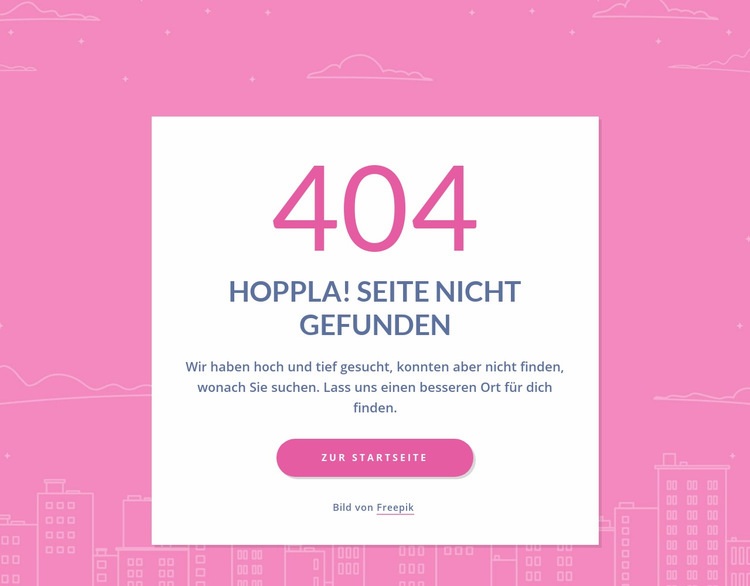 404-Seitennachricht in Gruppe HTML5-Vorlage